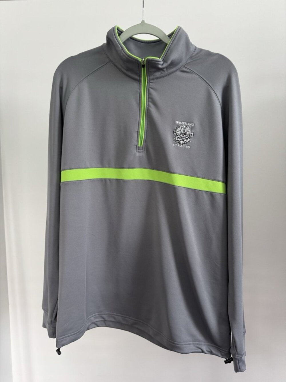 Dunning Golf Quarter-Zip Pullover Men's Large Grey Whistling Straits
